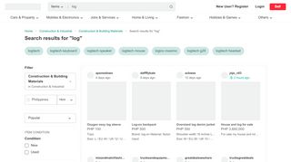 
                            10. Log - View all ads available in the Philippines - OLX Philippines