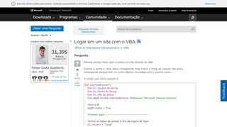 
                            4. Logar em um site com o VBA - MSDN - Microsoft