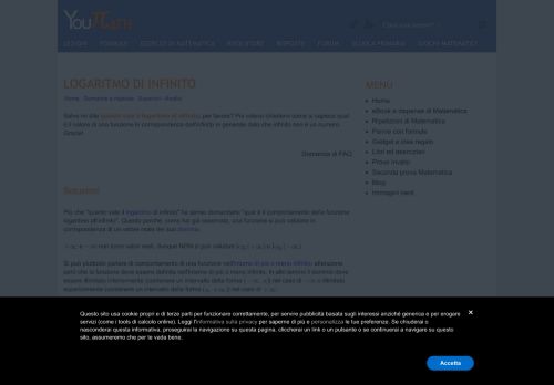 
                            6. Logaritmo di infinito - YouMath
