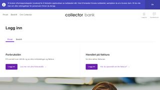 
                            3. Logg inn - Collector Bank
