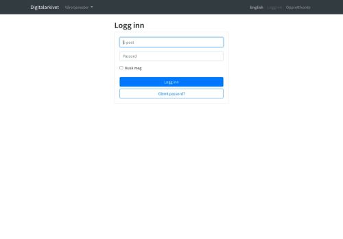
                            10. Logg inn - Digitalarkivet