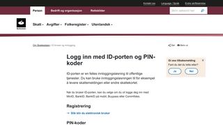 
                            2. Logg inn med ID-porten og PIN-koder - Skatteetaten