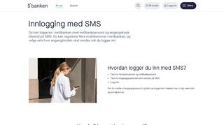 
                            3. Logg inn med SMS - Sbanken (tidligere Skandiabanken)