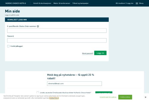 
                            1. Logg inn [nyhetsbrev] - Nordic Choice Hotels
