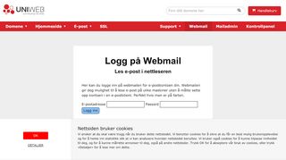 
                            10. Logg inn på din webmail hos UniWeb - E-post direkte i nettleseren