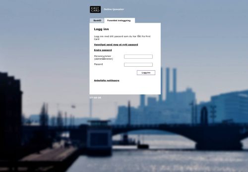 
                            1. Logg inn på First Cards online tjenester