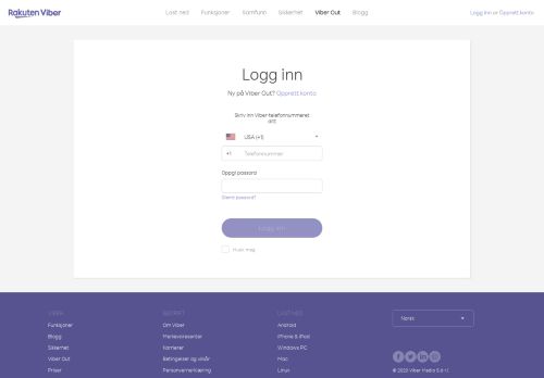 
                            1. Logg inn – Viber Out | Internasjonale anrop-app