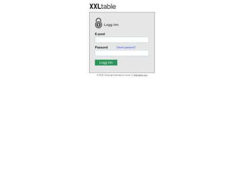 
                            1. Logg inn - XXLTable.com