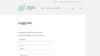 
                            4. Logg på | Norges miljø- og biovitenskapelige universitet - NMBU