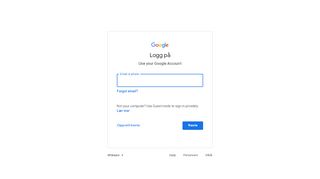 
                            1. Logg på - Sign in - Google Accounts