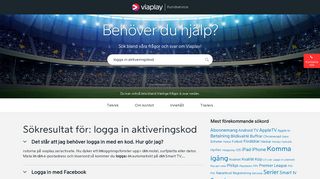 
                            11. logga in aktiveringskod | Sökresultat | Viaplay Kundservice