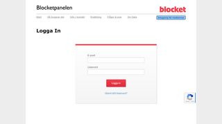 
                            9. Logga in - Blocketpanelen