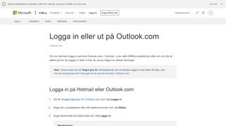 
                            3. Logga in eller ut på Outlook.com - Outlook - Office Support - Office 365