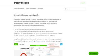 
                            5. Logga in i Fortnox med BankID – Fortnox Användarstöd