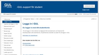 
                            1. Logga in i GUL - -GUL-support för student [GUL]