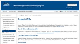 
                            3. Logga in i GUL - Handelshögskolans ekonomprogram [GUL]