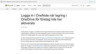 
                            12. Logga in i OneNote när lagring i OneDrive för företag inte har ...