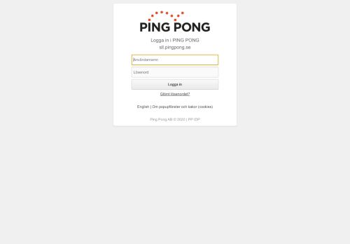 
                            8. Logga in i PING PONG sll.pingpong.se