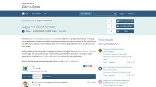 
                            2. Logga in i Visma Advisor | Visma Spcs Forum