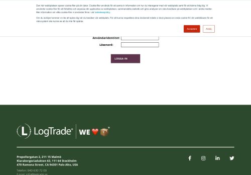 
                            2. Logga in - LogTrade