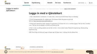 
                            7. Logga in med e-tjänstekort - Inera