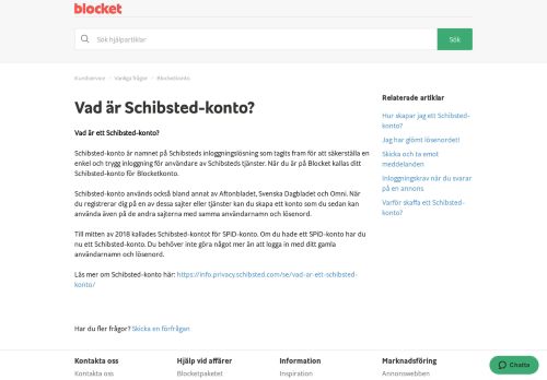 
                            3. Logga in med Schibsted-konto - Blocket