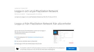 
                            4. Logga in och ut på PlayStation Network