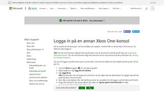 
                            2. Logga in på en annan Xbox One-konsol - Xbox Support