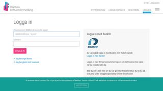 
                            1. Logga in på Mina sidor - Uppsala Bostadsförmedling - Uppsala kommun