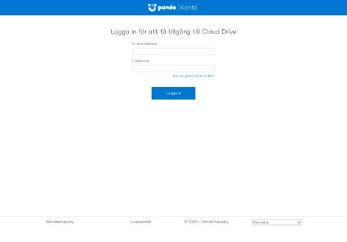 
                            3. Logga in på Panda-konto - Panda Security