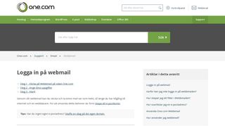 
                            2. Logga in på webmail – Support | One.com