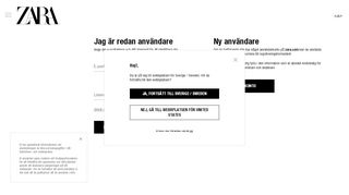 
                            1. Logga in / Registrera dig - ZARA Sverige / Sweden - Officiell hemsida