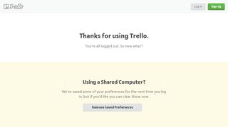 
                            4. Logged out of Trello