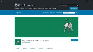 
                            1. Loggedin – Limit Active Logins | WordPress.org