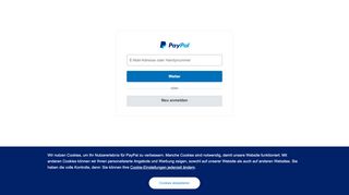 
                            7. Loggen Sie sich bei PayPal ein
