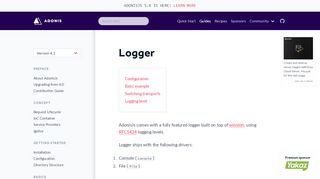 
                            9. Logger - AdonisJs