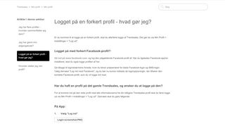 
                            5. Logget på med en forkert profil - Hvad gør jeg? – Tradono