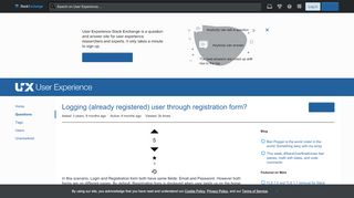 
                            2. Logging (already registered) user through registration form ...