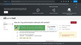 
                            2. logging - How do I log authentication attempts with samba ...
