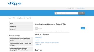 
                            8. Logging In and Logging Out of POS – eHopper