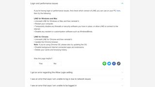 
                            5. Logging in and performance issues - Help Center | LINE