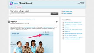 
                            12. Logging In : EduFocal Support