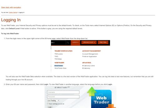 
                            4. Logging In - Interactive Brokers