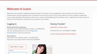 
                            2. Logging In - Login - Canadore College - Online Learning Environment