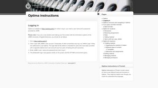
                            8. Logging in – Optima instructions - JAMK