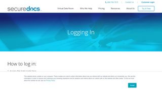 
                            3. Logging In | SecureDocs