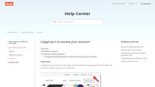 
                            3. Logging in to access your account – Duda Support