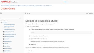 
                            1. Logging in to Essbase Studio - Oracle Docs