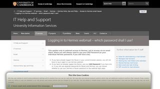 
                            2. Logging in to Hermes webmail – which password shall I use? — IT ...