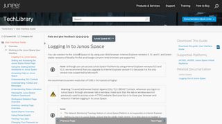 
                            1. Logging In to Junos Space - Technical Documentation - Support ...